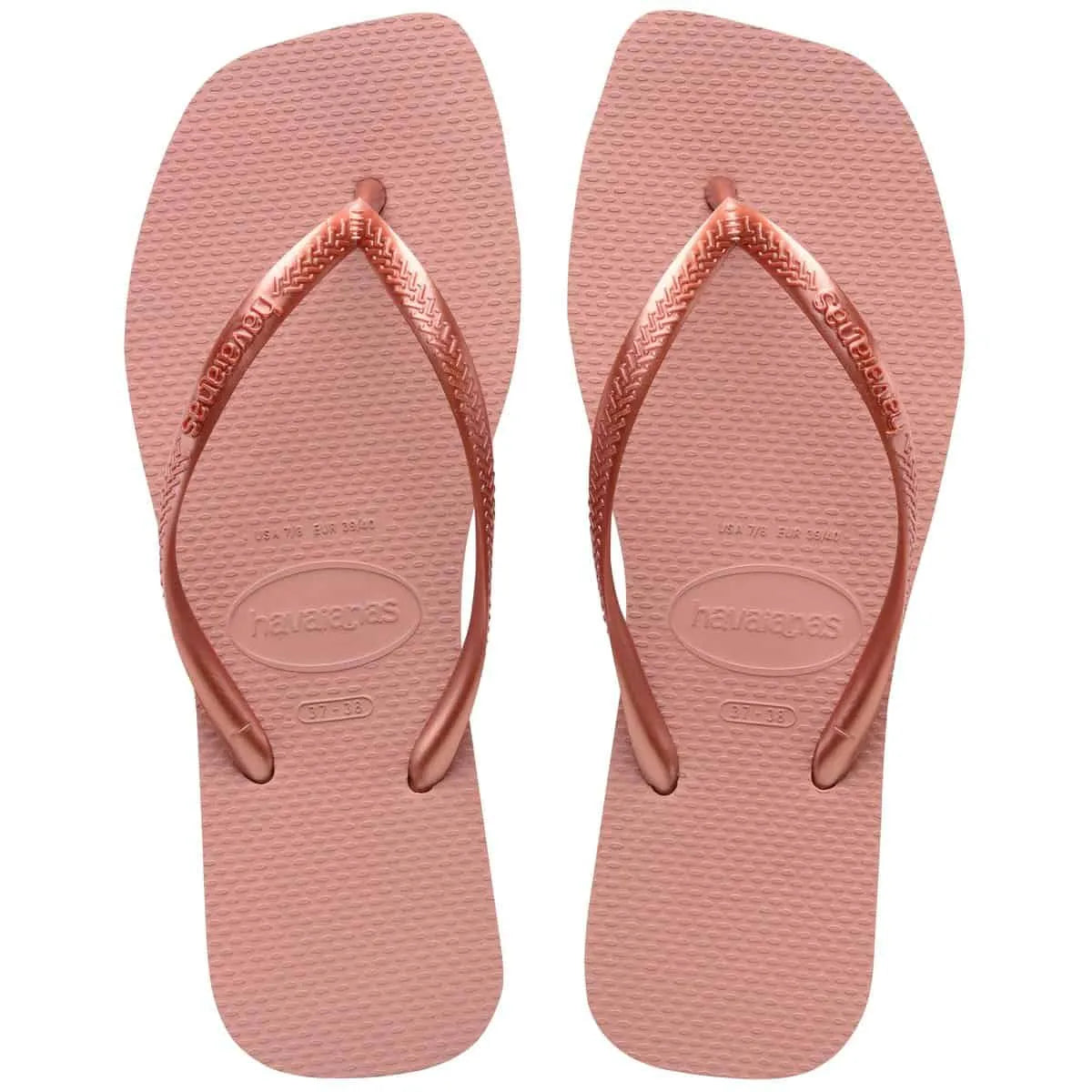  Havaianas Slim Square σε ροζ απόχρωση, από πάνω όψη