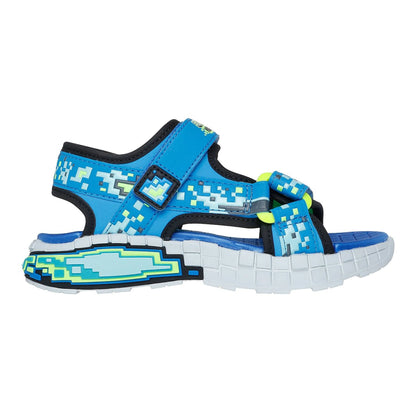 skechers mega splash 4k πλάγια όψη εξωτερική πλευρά, μπλέ χρώμα