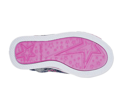 Skechers Twinkle Toes - Denim Daisy Παιδικό Παπούτσι με φωτάκια Μωβ