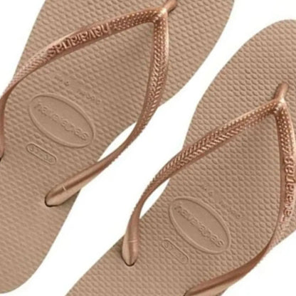 Hawaianas Slim Logo Metallic Γυναικεία Σαγιονάρα 4119875-6459 Rosa/Crocus