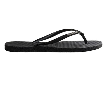 Γυναικείες σαγιονάρες Havaianas Slim Sparkle Me FC, λήψη από το πλάι που αναδεικνύει την φόρμα της
