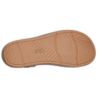 TEVA W Madera Wedge Γυναικείο Δερμάτινο Σανδάλι Καφέ