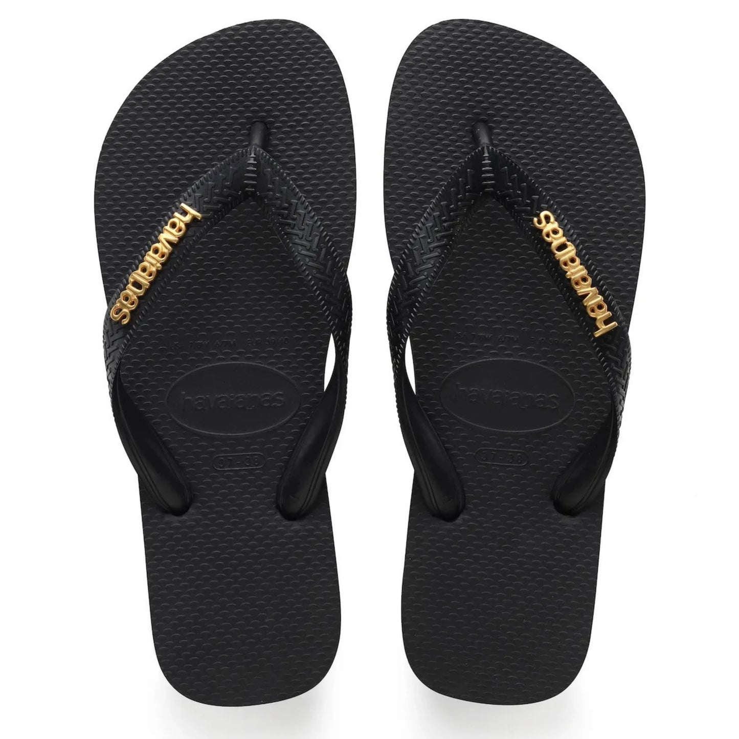 Havaianas Top Logo Metallic Black πάνω όψη