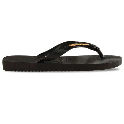 Havaianas Top Logo Metallic Black πλάγια έξω