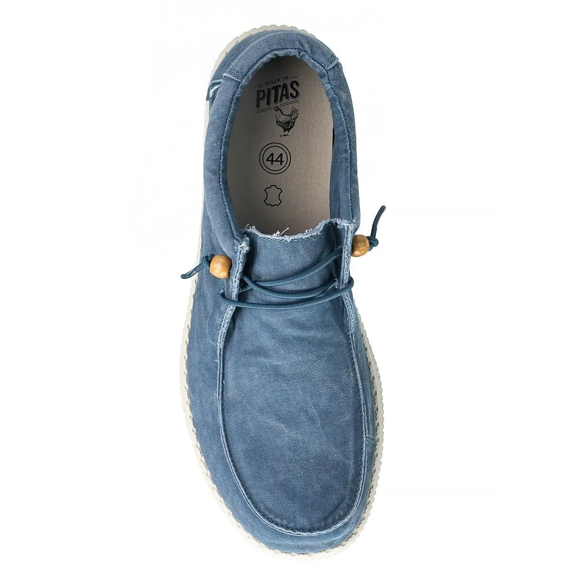 pitas wp150 wallabi washed azul μπλε γυναικεία παπούτσια πάνω όψη