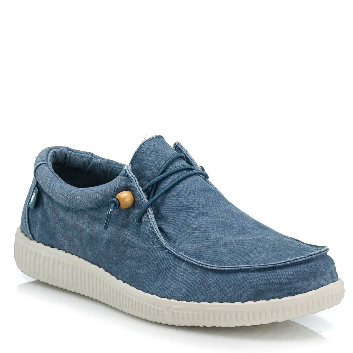 pitas wp150 wallabi washed azul μπλε γυναικεία παπούτσια όψη 3/4 εξωτερική πλευρά