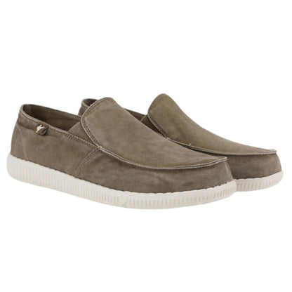 Pitas WP150 Slip On Washed Ανδρικά Υφασμάτινα Μοκασίνια Taupe