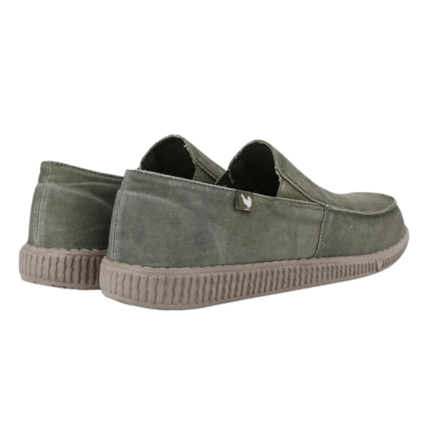 Pitas WP150 Slip On Washed Ανδρικά Υφασμάτινα Μοκασίνια Kaki