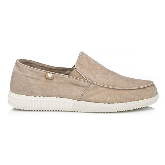 Pitas WP150 Slip On Washed Ανδρικά Υφασμάτινα Μοκασίνια Beige