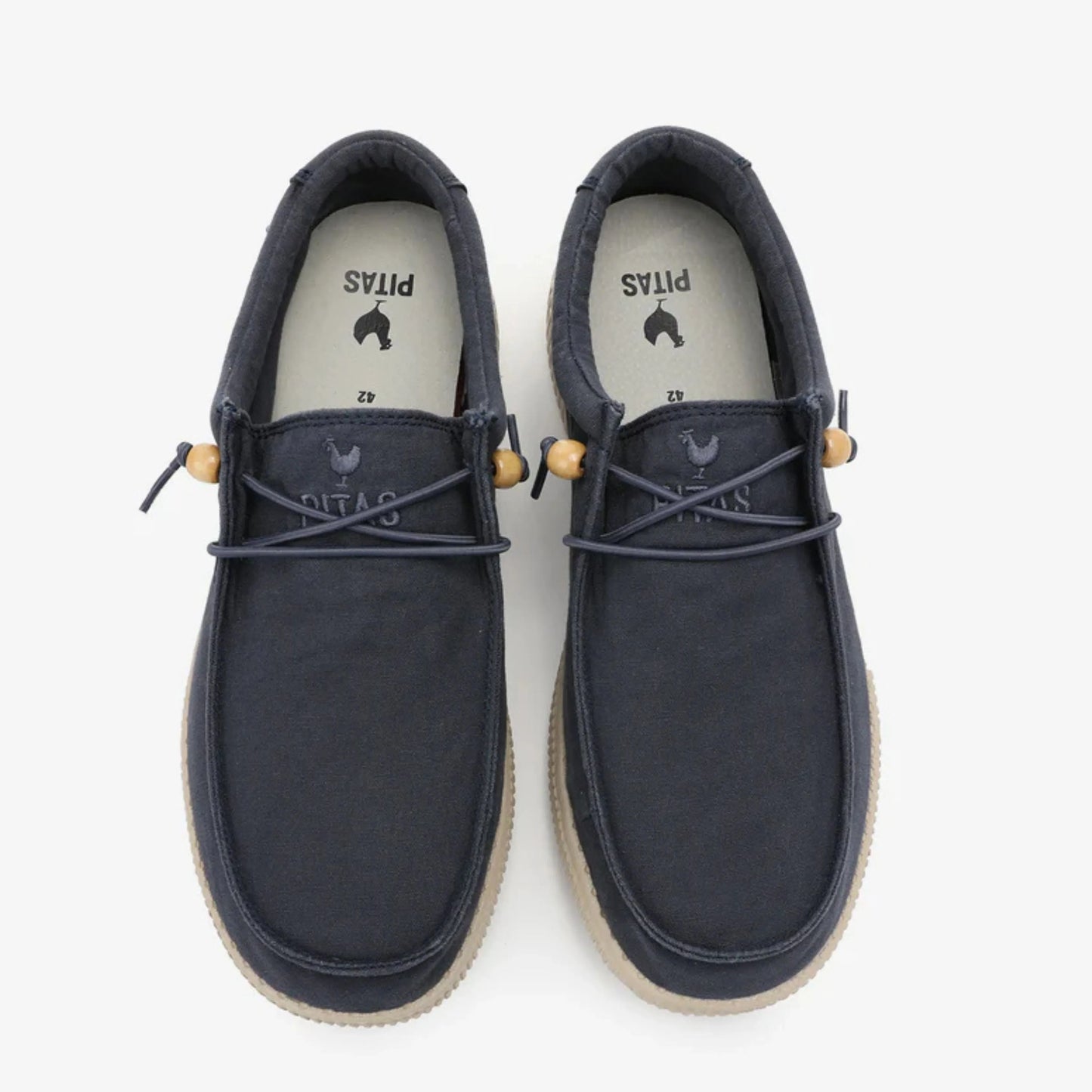 pitas wp150 wallabi washed marino μπλε ανδρικά παπούτσια πάνω όψη