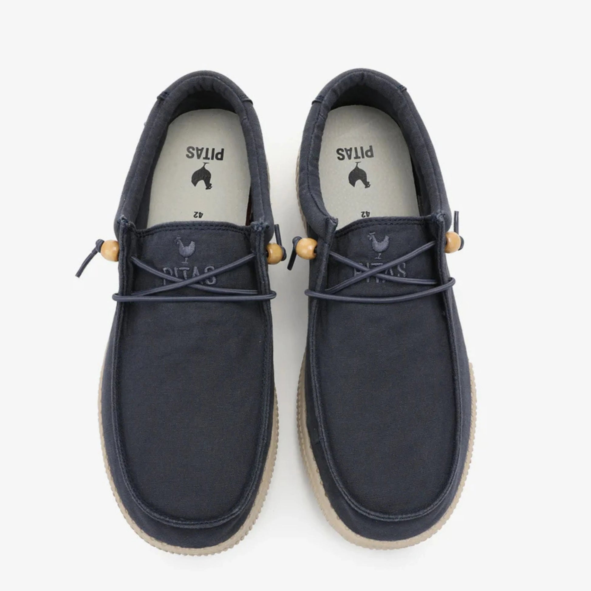 pitas wp150 wallabi washed marino μπλε ανδρικά παπούτσια πάνω όψη