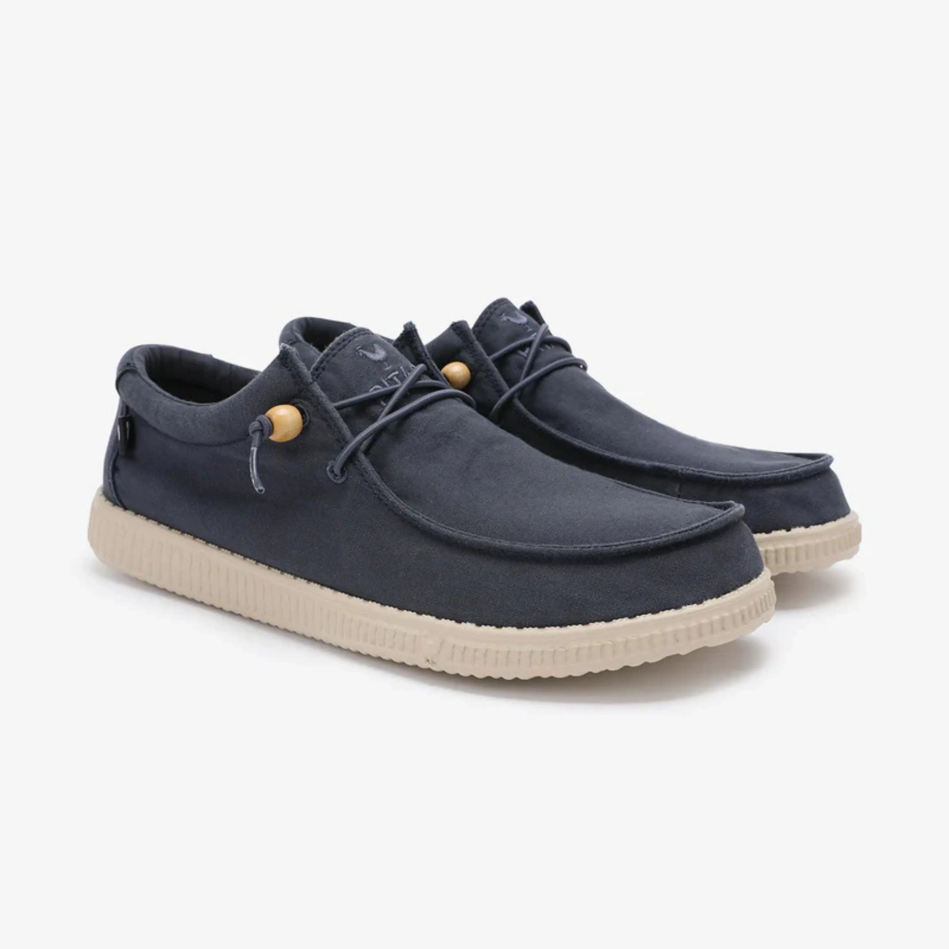 pitas wp150 wallabi washed marino μπλε ανδρικά παπούτσια όψη 3/4 εξωτερική πλευρά