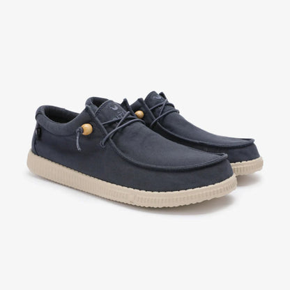 pitas wp150 wallabi washed marino μπλε ανδρικά παπούτσια όψη 3/4 εξωτερική πλευρά