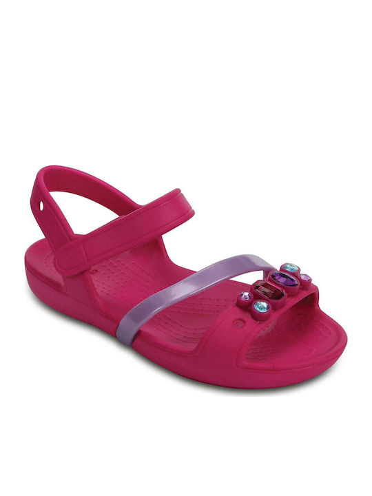 Crocs Lina Sandal Παιδικό Ανατομικό Σανδάλι Ροζ