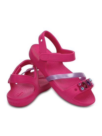 Crocs Lina Sandal Παιδικό Ανατομικό Σανδάλι Ροζ