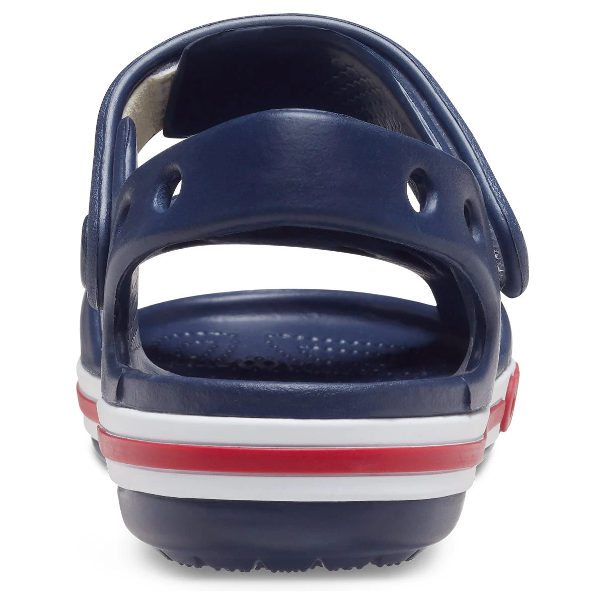 Crocs Bayaband Sandal Kids με λογότυπο στη φτέρνα, πίσω προβολή, χρώμα Navy/Pepper