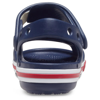 Crocs Bayaband Sandal Kids με λογότυπο στη φτέρνα, πίσω προβολή, χρώμα Navy/Pepper