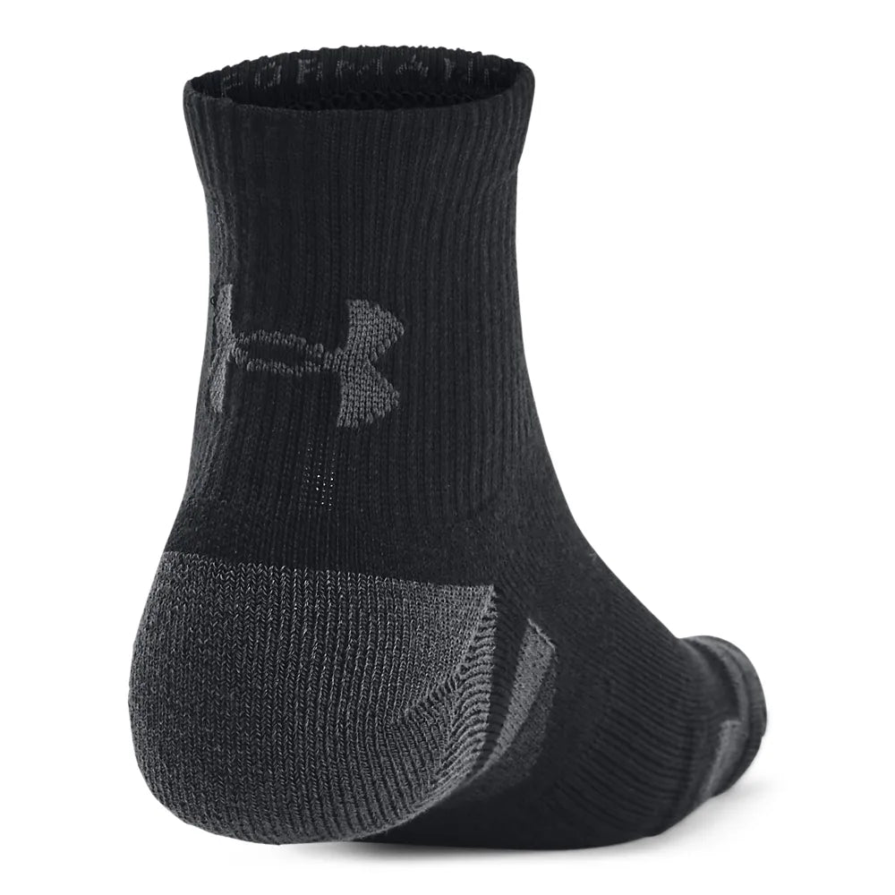under armour ua performance tech αθλητικές κάλτσες x3 λεπτομέρεια ύφανσης, μαύρες