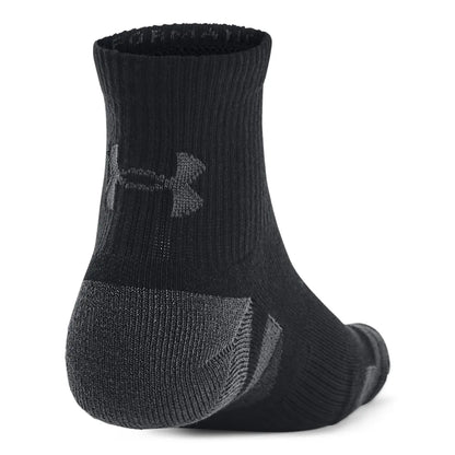 under armour ua performance tech αθλητικές κάλτσες x3 λεπτομέρεια ύφανσης, μαύρες