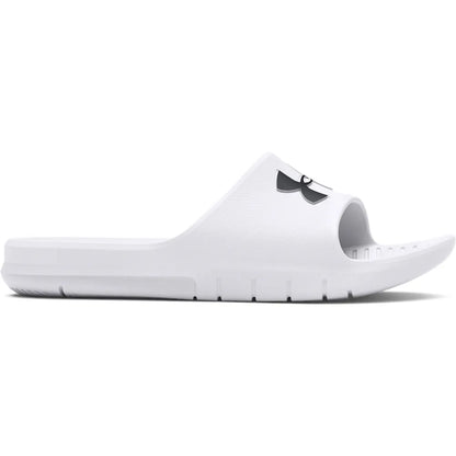 Under Armour PTH SL Slide Λευκό – Πλευρική όψη με ελαφριά σόλα και λουράκι με λογότυπο UA