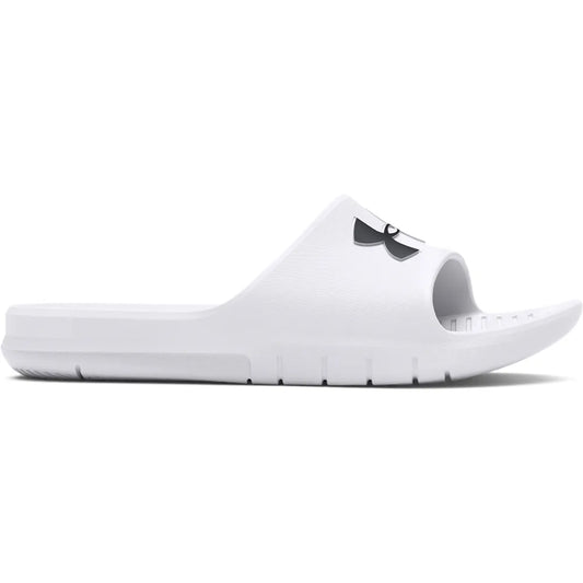  Under Armour PTH SL Slide Λευκό – Πλευρική όψη με ελαφριά σόλα και λουράκι με λογότυπο UA