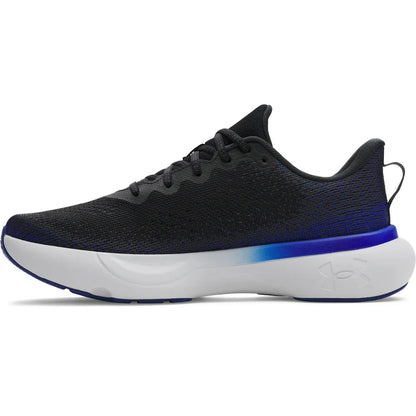 Ανδρικό αθλητικό παπούτσι Under Armour UA Infinite σε μαύρο με μπλε λεπτομέρειες, προβολή εσωτερικής μεριάς