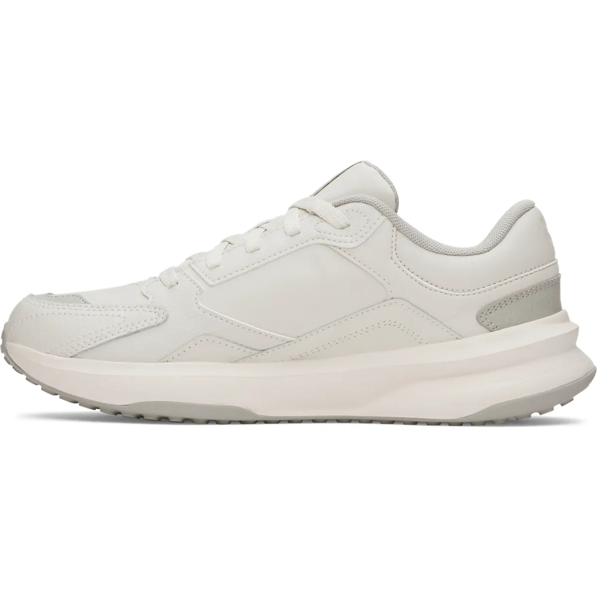 under armour edge lthr μπεζ ανδρικά sneakers πλάγια όψη εσωτερική πλευρά