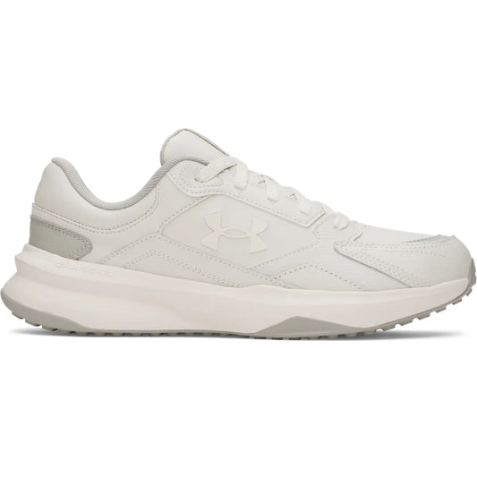 under armour edge lthr μπεζ ανδρικά sneakers πλάγια όψη εξωτερική πλευρά
