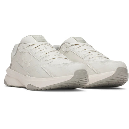 under armour edge lthr μπεζ ανδρικά sneakers όψη 3/4 εξωτερική πλευρά