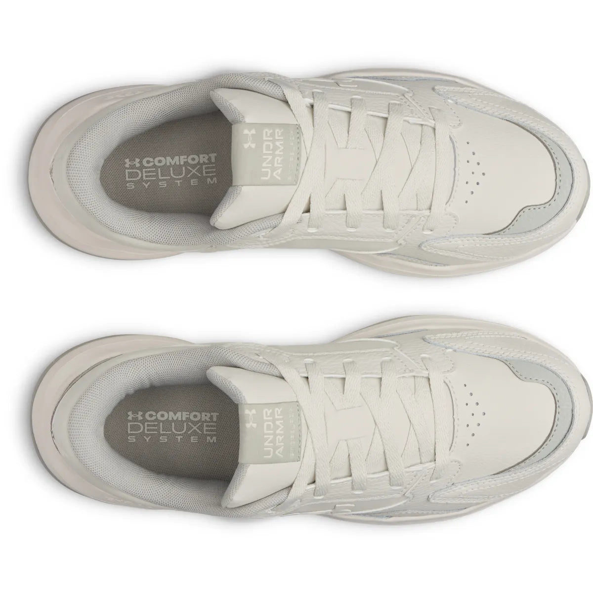 under armour edge lthr μπεζ ανδρικά sneakers πάνω όψη