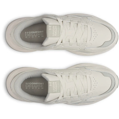 under armour edge lthr μπεζ ανδρικά sneakers πάνω όψη