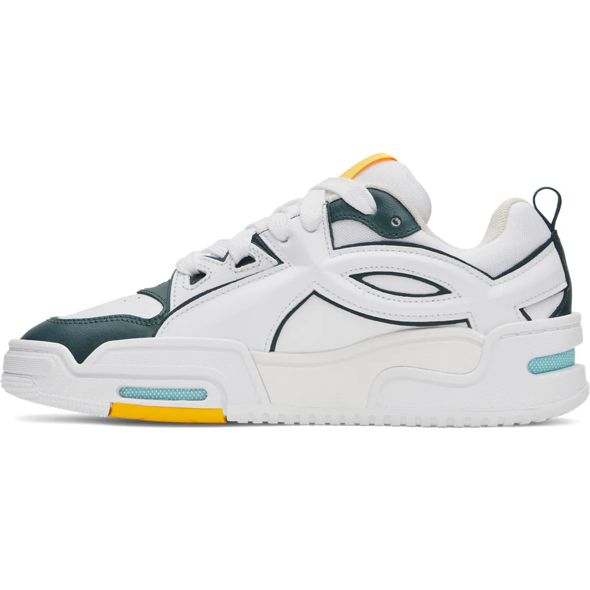 under armour hb lo πλάγια όψη εσωτερική πλευρά σε χρώμα Λευκό - Πράσινο