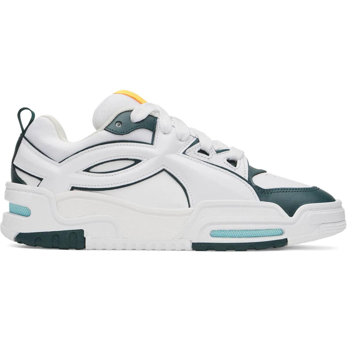 under armour hb lo πλάγια όψη εξωτερική πλευρά σε χρώμα Λευκό - Πράσινο