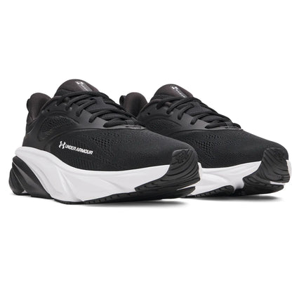 under armour rogue 6 όψη 3/4 εξωτερική πλευρά, χρώμα ασπρόμαύρο