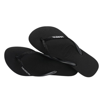 Havaianas Slim Glitter II FC Black 3/4 έξω ζευγάρι