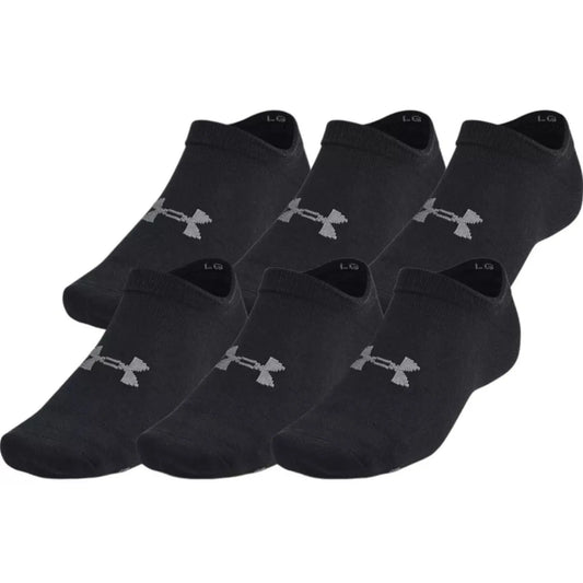 Κάλτσες Under Armour Essential 6-Pack No-Show Socks Μαύρες