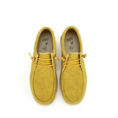 Pitas WP150 Wallabi Washed Μουσταρδί Ανδρικά Παπούτσια