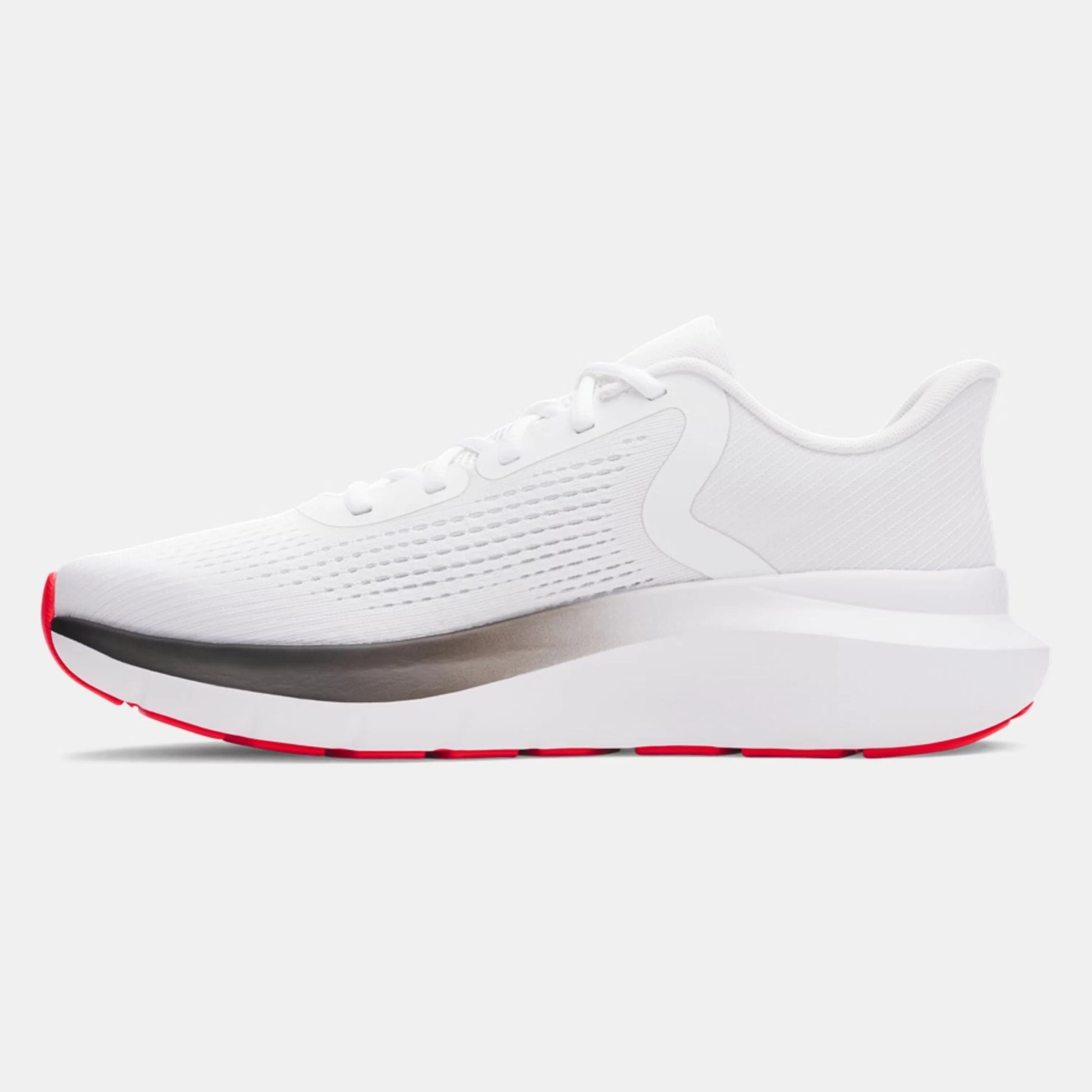 Ανδρικό αθλητικό παπούτσι Under Armour UA Charged Rogue 5 σε λευκό με κόκκινες λεπτομέρειες, Εσωτερική λήψη